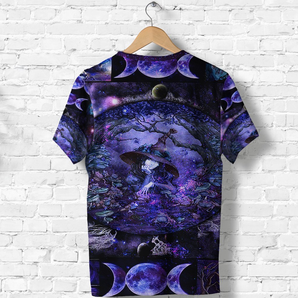 Wicca Tree Of Life With Witch T-Shirt Simple Vibes Graphic Tee