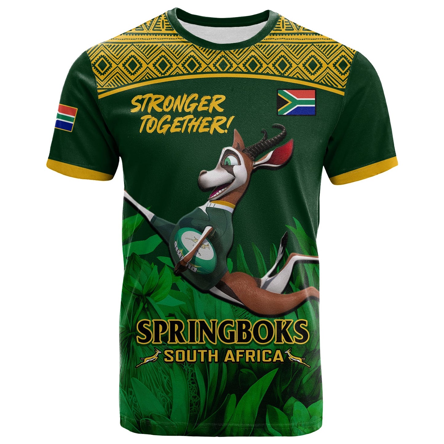 South Africa Rugby T-Shirt Go Champions Springboks History Proud Graphic Tee