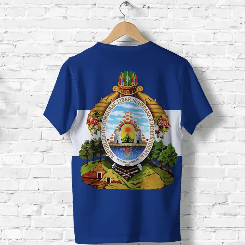 Honduras Flag with Coat of Arms T-Shirt Graphic Tee