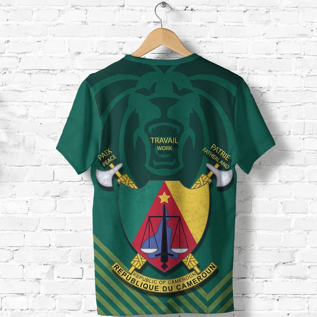 Cameroon T-Shirt With Special Lion Graphic Tee
