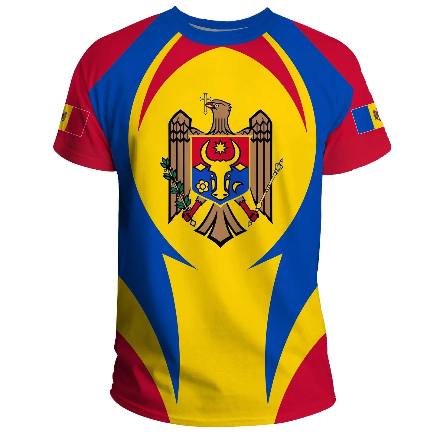 Moldova T-Shirt Action Flag Graphic Tee