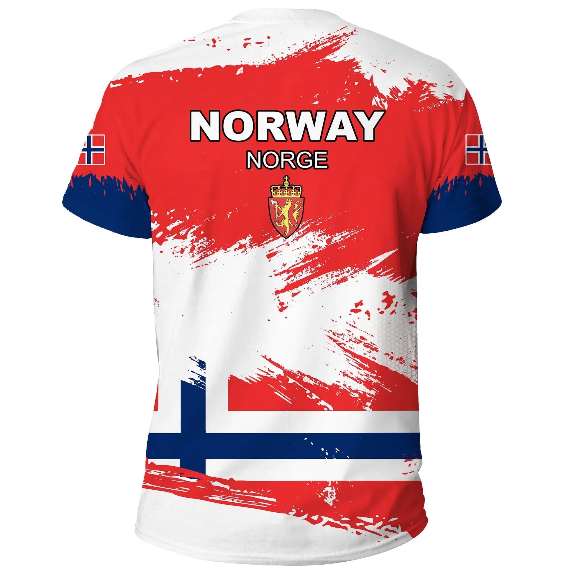 Norway T-Shirt Norway Flag Brush Graphic Tee