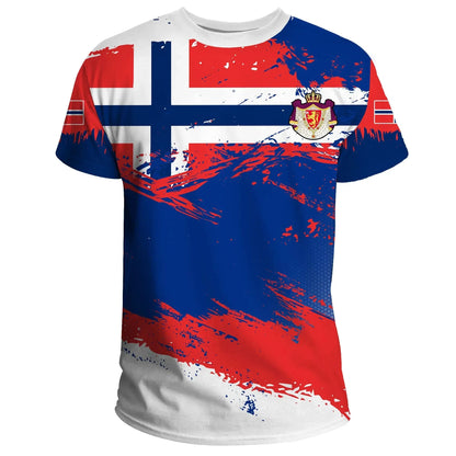 Norway T-Shirt Norway Flag Brush Graphic Tee