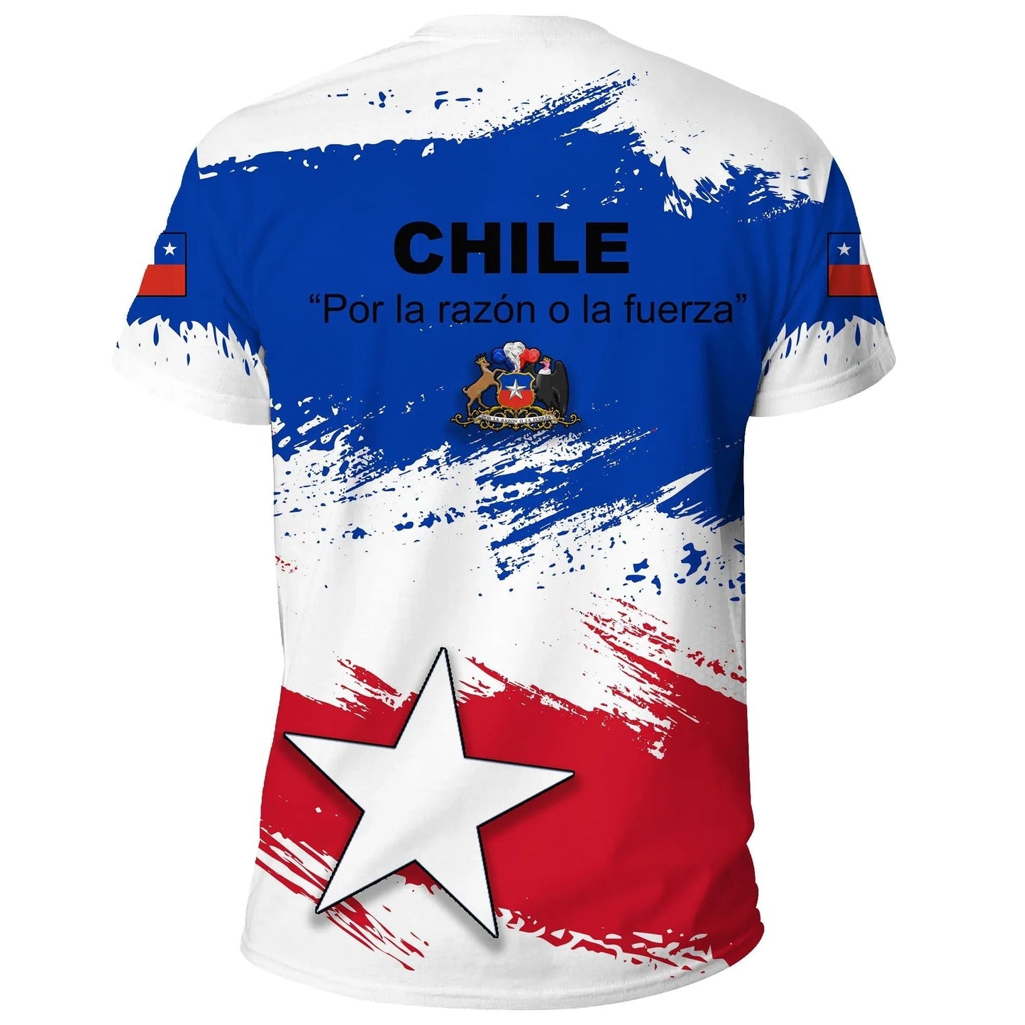 Chile T-Shirts Chile Flag Brush Graphic Tee
