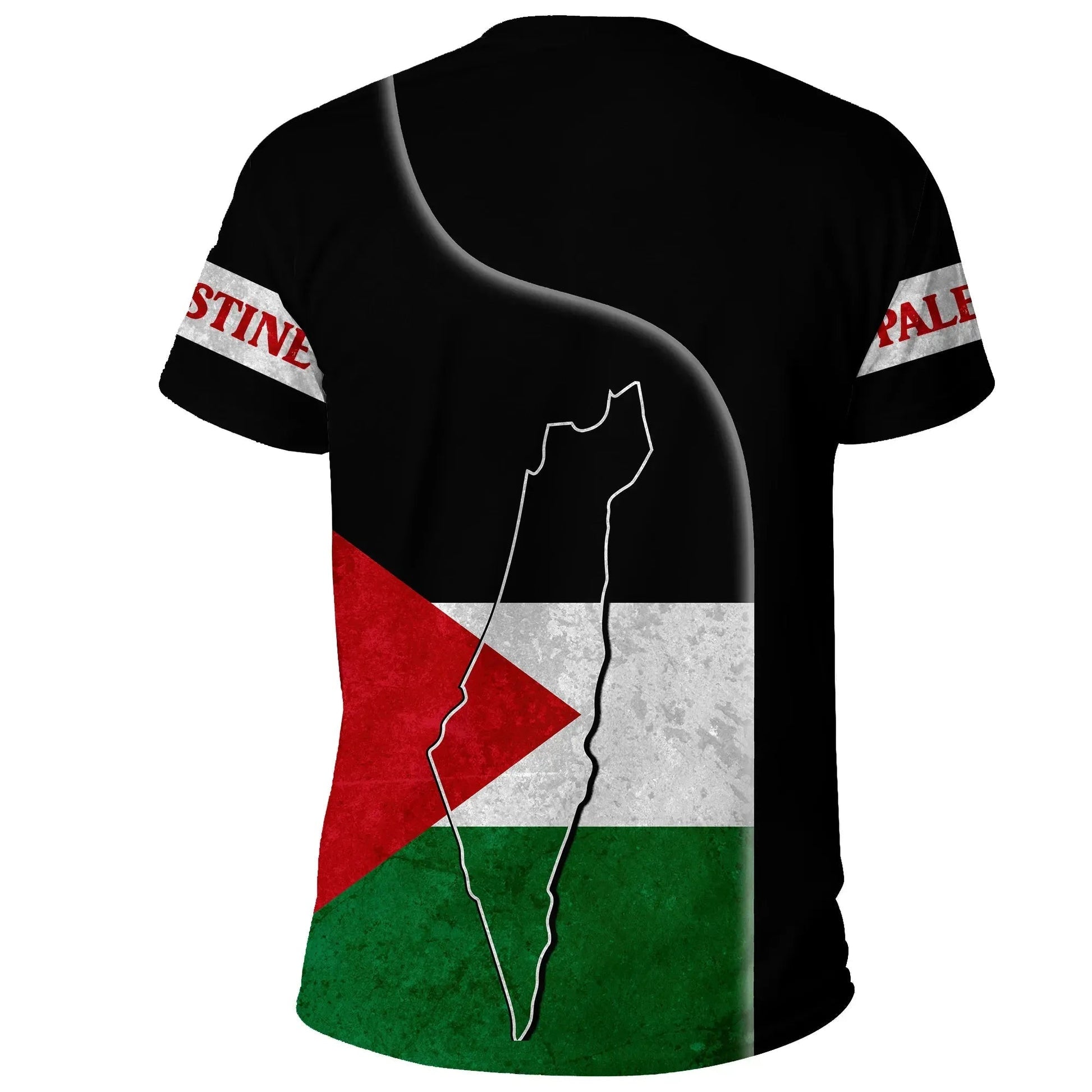 Palestine Flag T-Shirt Coat Of Arms Graphic Tee