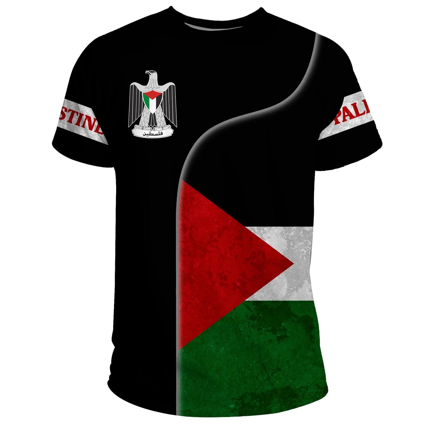 Palestine Flag T-Shirt Coat Of Arms Graphic Tee