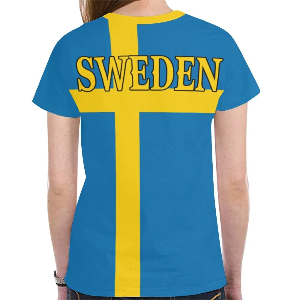 Sweden T-Shirt Sweden Flag Map Graphic Tee