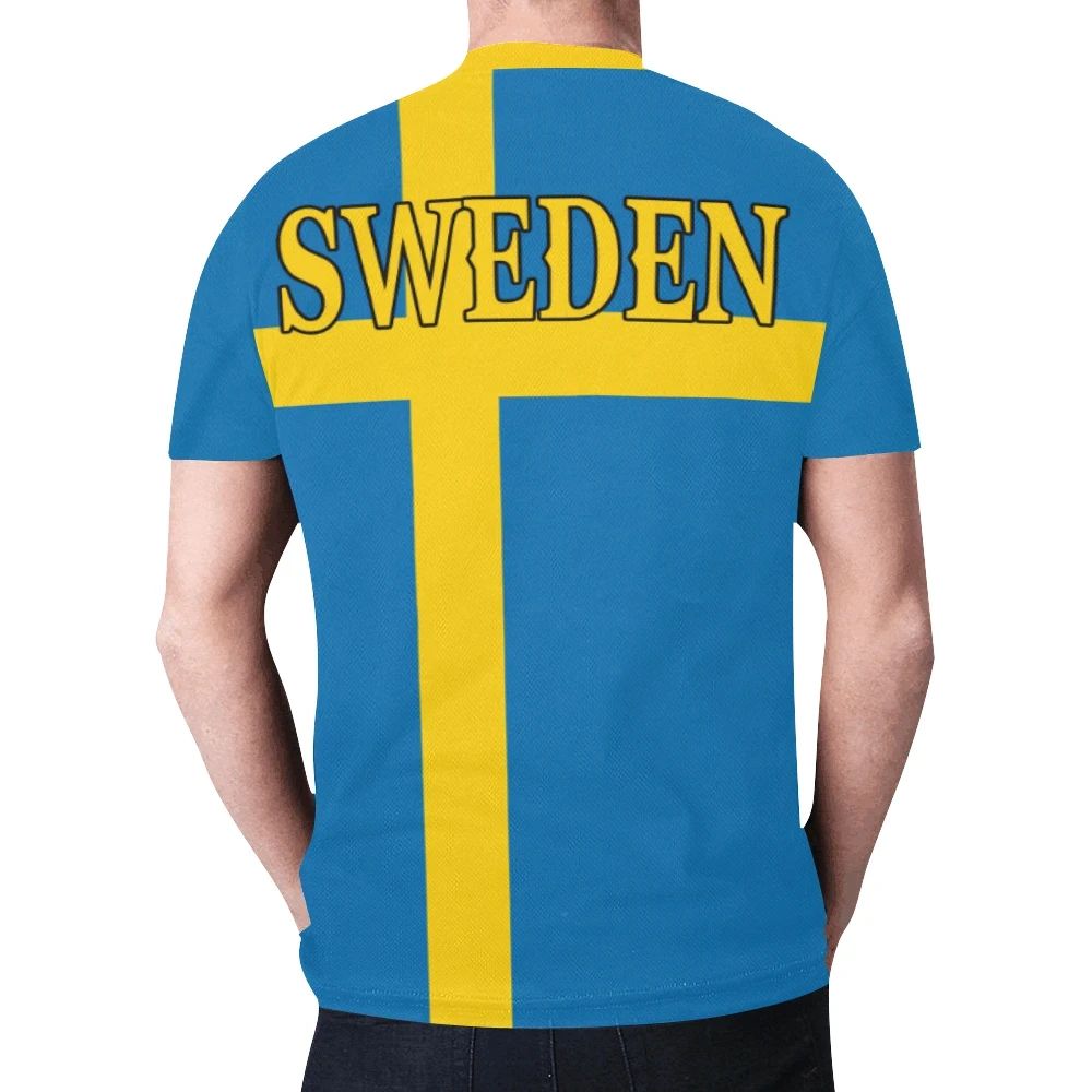 Sweden T-Shirt Sweden Flag Map Graphic Tee