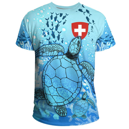 Switzerland T-Shirt Ocean Life Graphic Tee