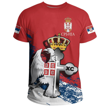 Serbia Special T-Shirt Serbian Eagle / Orthodox Cross Graphic Tee