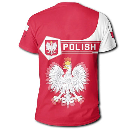 Poland T-Shirt Coat Of Arms Simple Style Graphic Tee