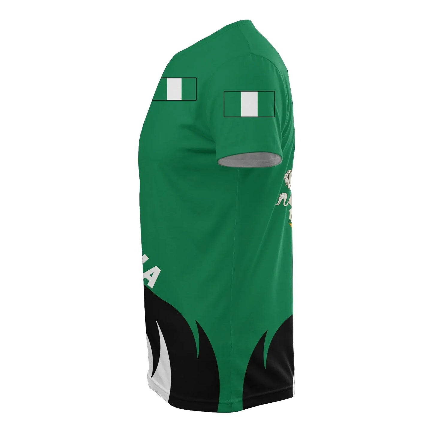 Nigeria T-Shirt Coat Of Arms Fire Style Graphic Tee