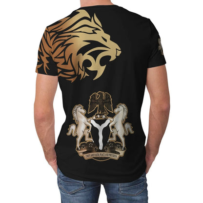 Nigeria T-Shirt Lion Style Graphic Tee