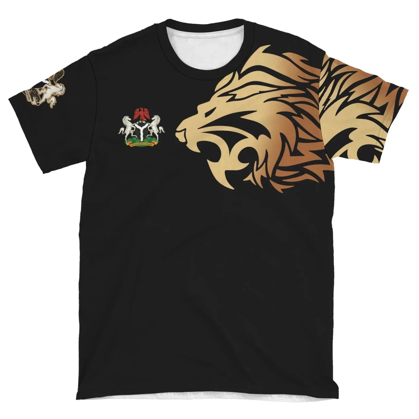 Nigeria T-Shirt Lion Style Graphic Tee