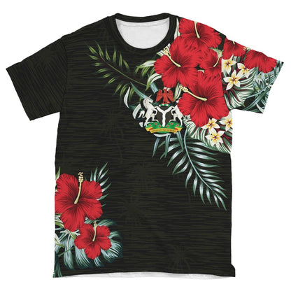 Nigeria T-Shirt Hibiscus Men/Women Graphic Tee