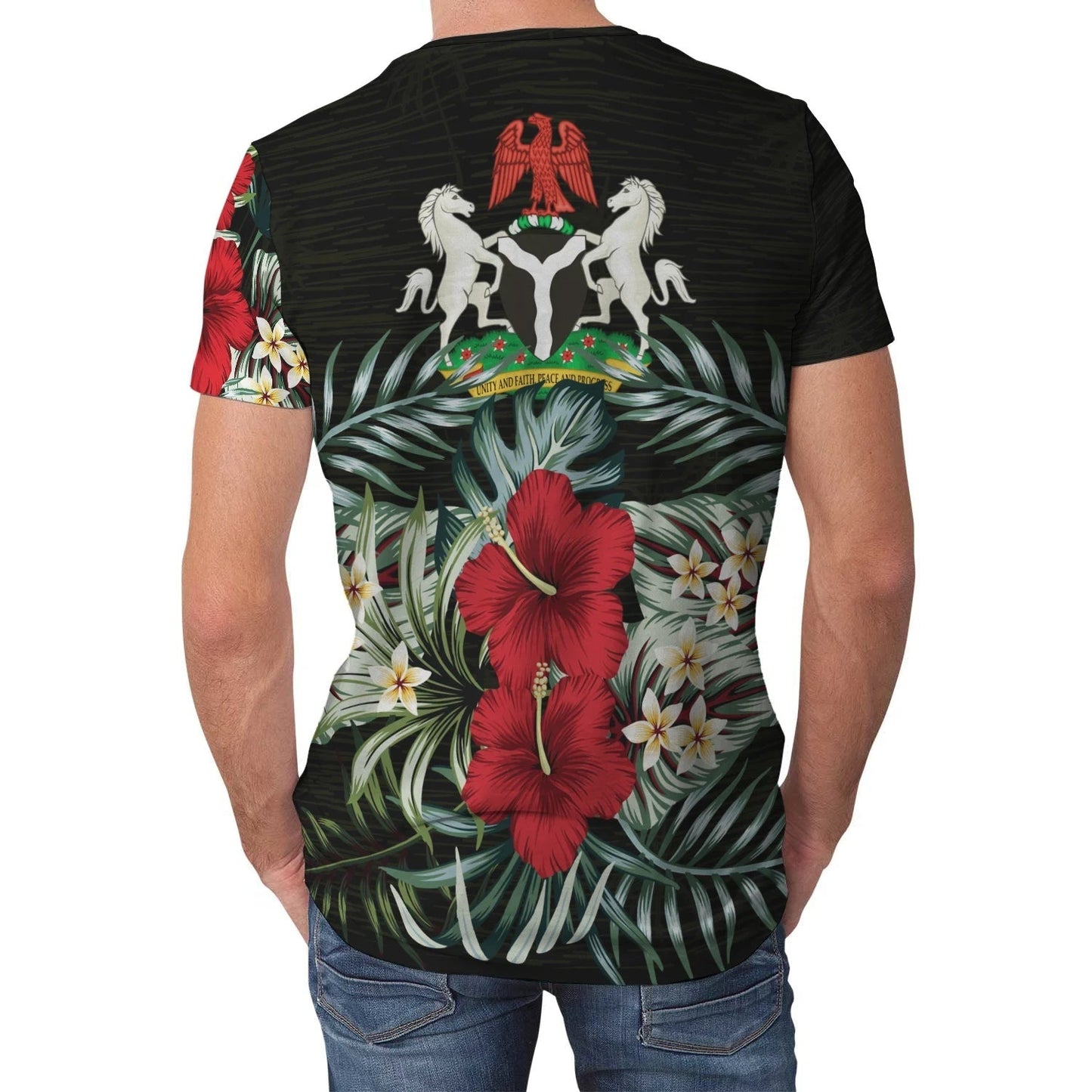 Nigeria T-Shirt Hibiscus Men/Women Graphic Tee