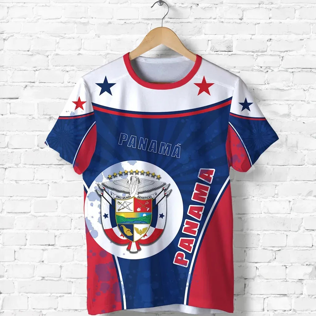 Panama T-Shirt Circle Stripes Flag Version Graphic Tee