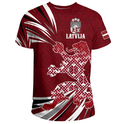 Latvia The Latvian Lion T-Shirt Graphic Tee