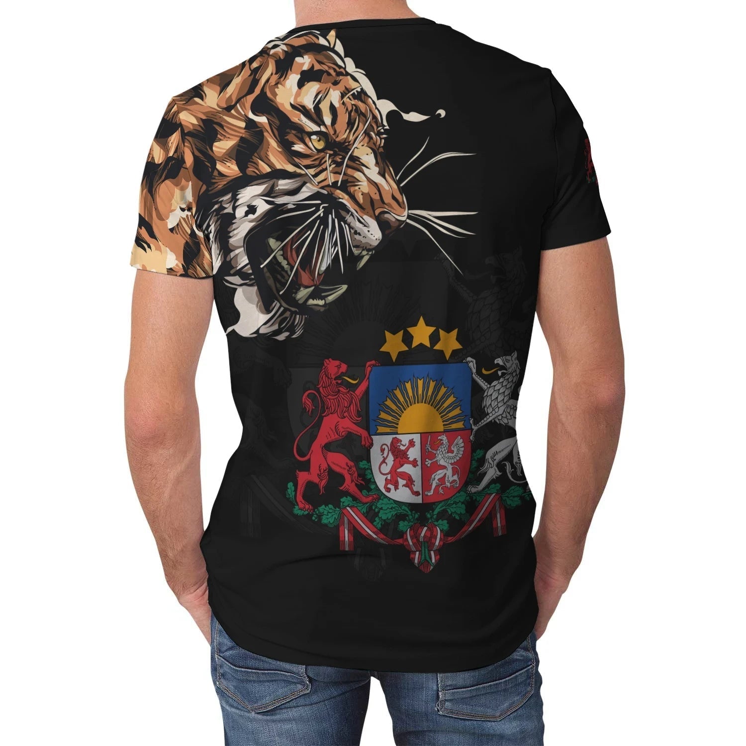 Latvia T-Shirt Tiger Special Version Graphic Tee