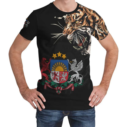 Latvia T-Shirt Tiger Special Version Graphic Tee