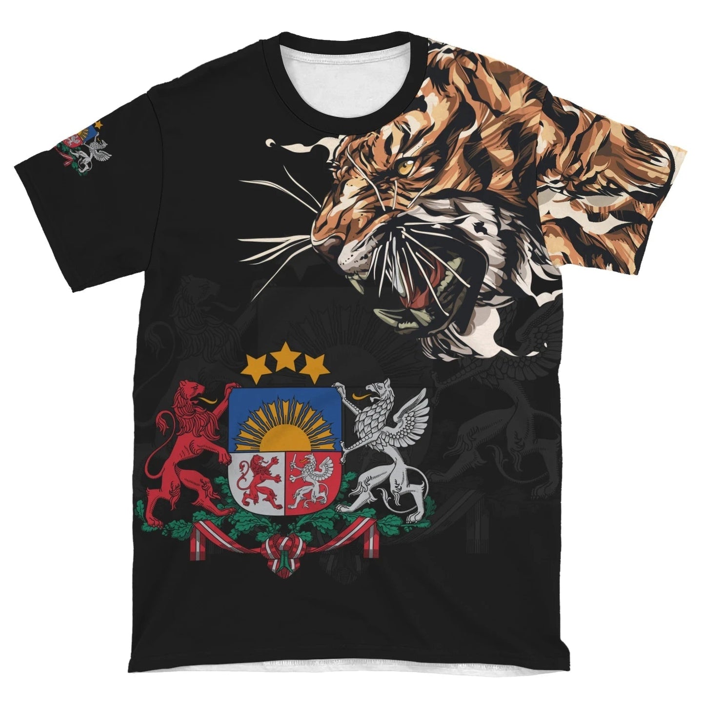 Latvia T-Shirt Tiger Special Version Graphic Tee