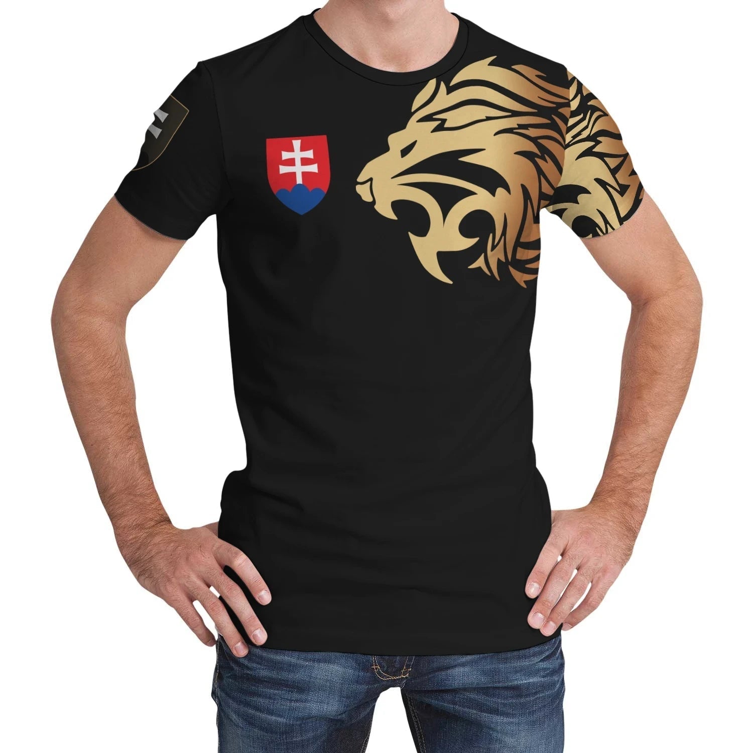 Slovakia T-Shirt Lion Style Graphic Tee