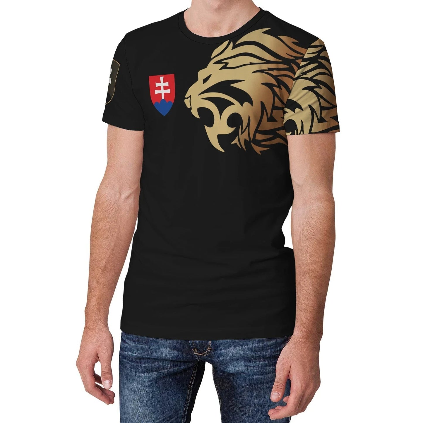 Slovakia T-Shirt Lion Style Graphic Tee