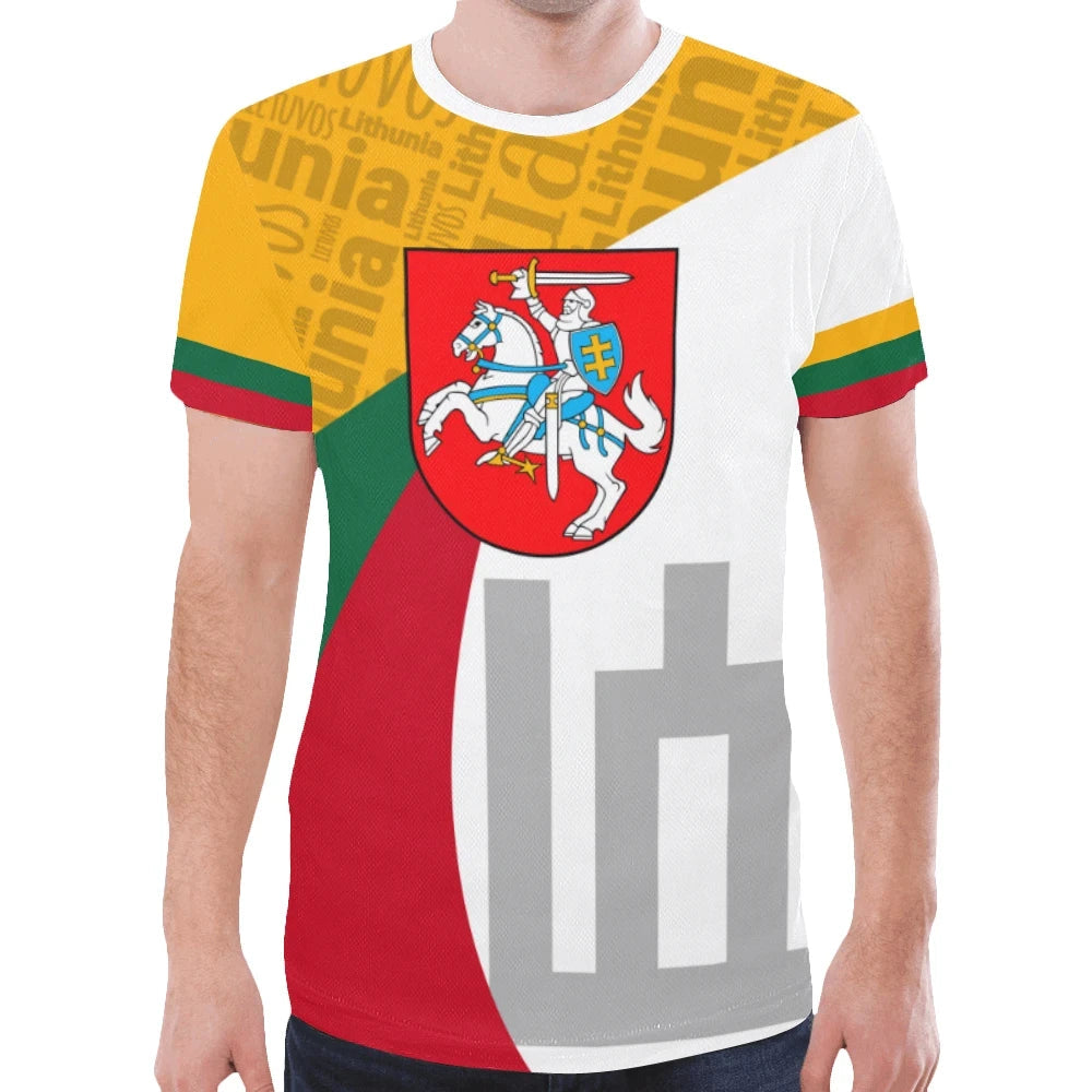 Lithuania Flag T-Shirt Typecast Style Graphic Tee