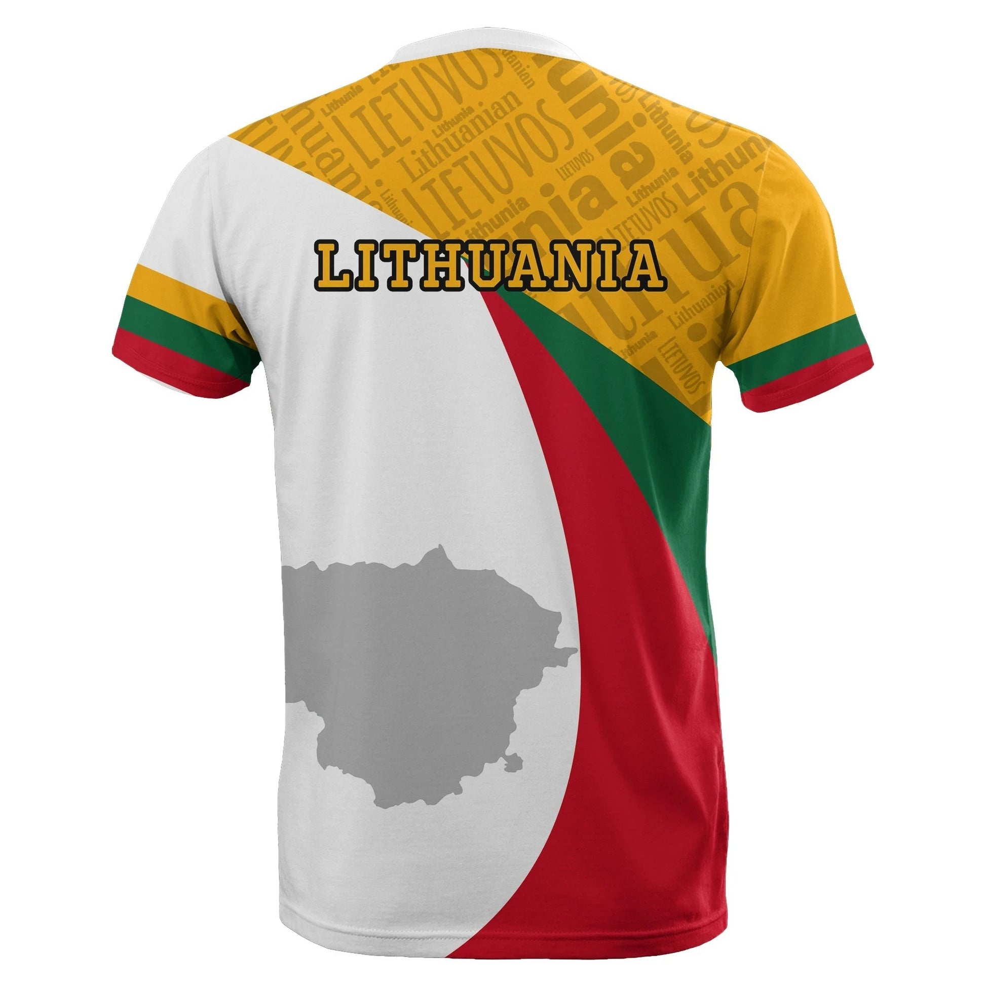Lithuania Flag T-Shirt Typecast Style Graphic Tee
