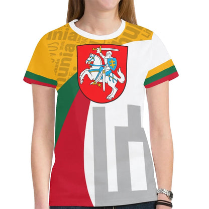 Lithuania Flag T-Shirt Typecast Style Graphic Tee