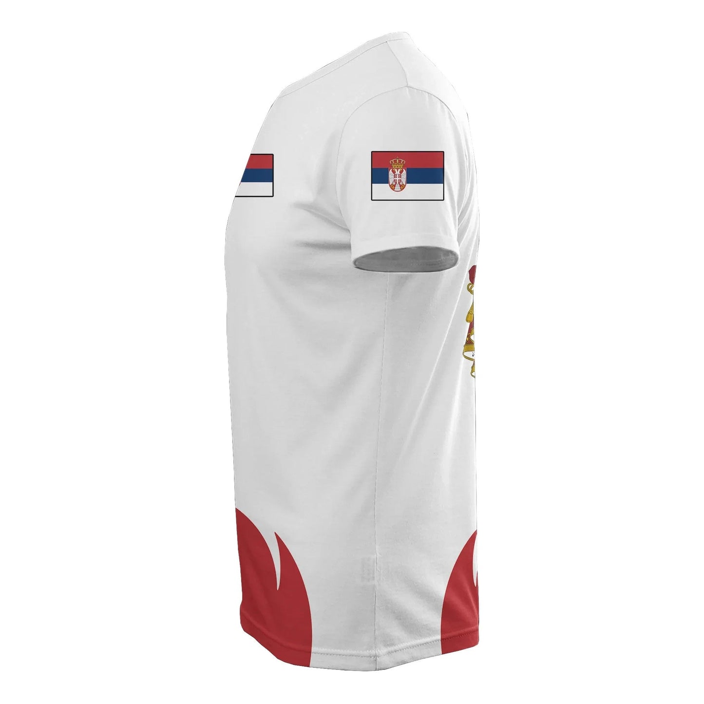 Serbia Coat Of Arms Fire Style T-Shirt Graphic Tee