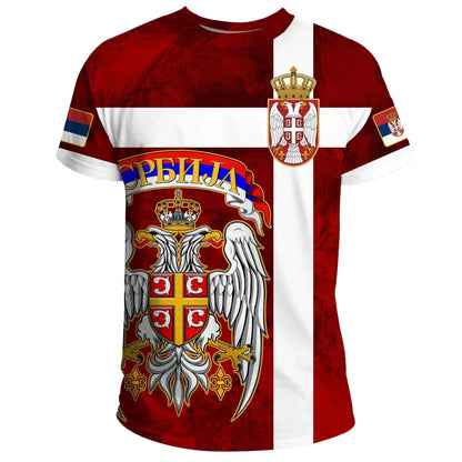 Serbia T-Shirt Best Serbian Eagle Tattoo Graphic Tee
