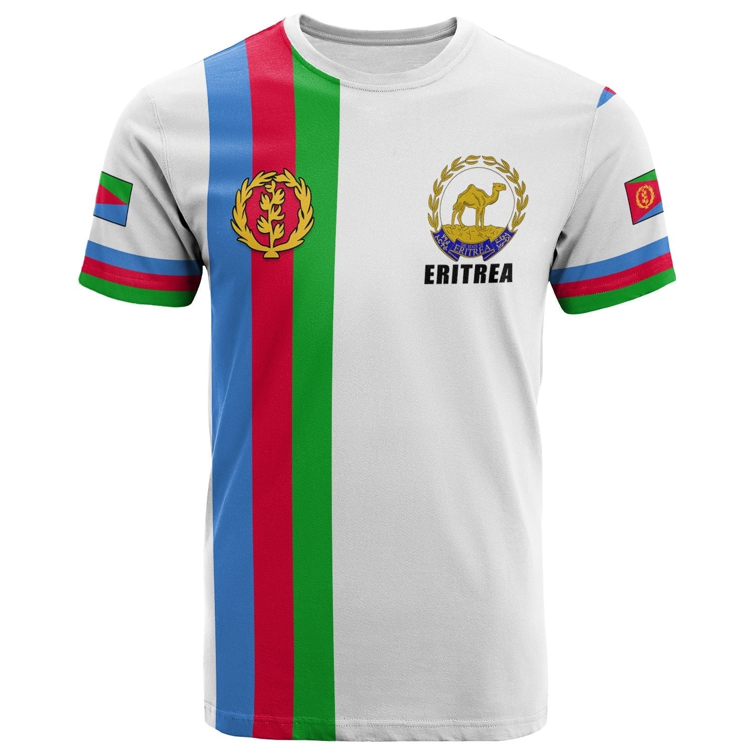 Eritrea T-Shirt Striped Graphic Tee