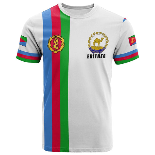 Custom Eritrea T-Shirt Striped Graphic Tee