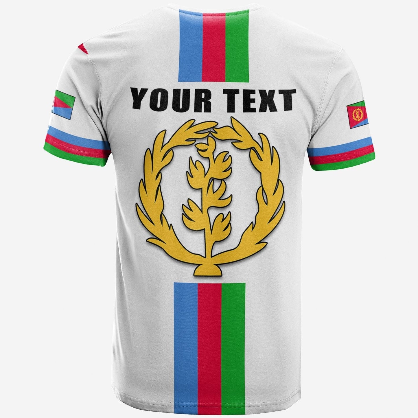 Custom Eritrea T-Shirt Striped Graphic Tee
