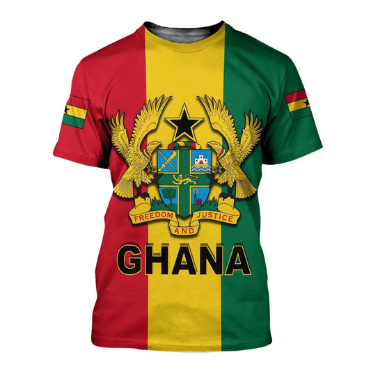 Custom Ghana Flag T-Shirt ver20 Graphic Tee