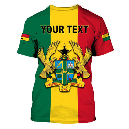 Custom Ghana Flag T-Shirt ver20 Graphic Tee