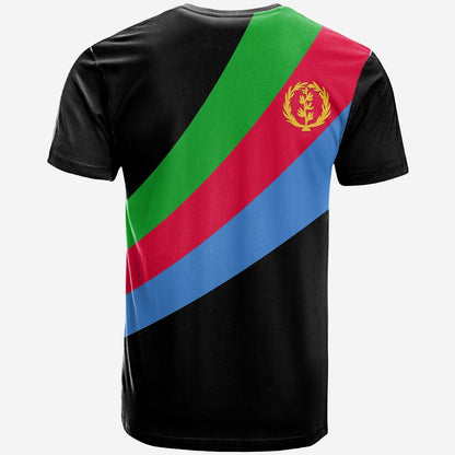 Custom Eritrea Special Flag T-Shirt Black Graphic Tee