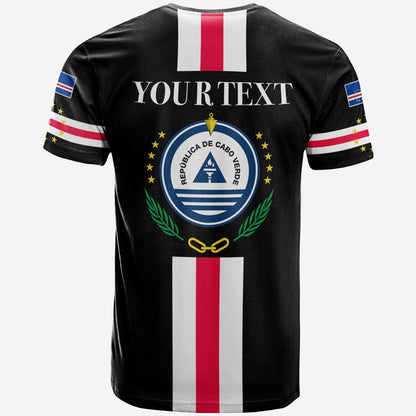 Custom Cape Verde T-Shirt Striped Version Black Graphic Tee