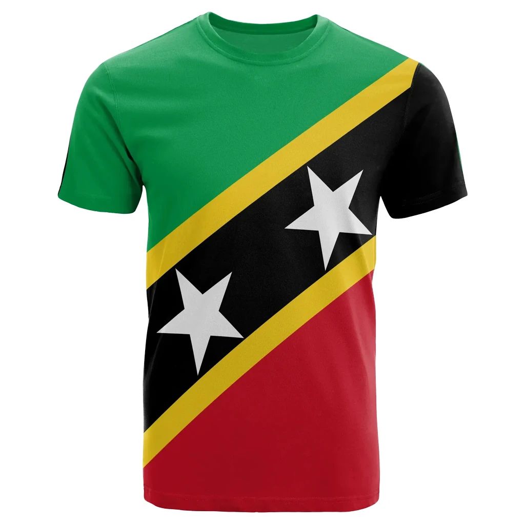 Saint Kitts and Nevis T-Shirt Saint Kitts and Nevis Flag Style Graphic Tee