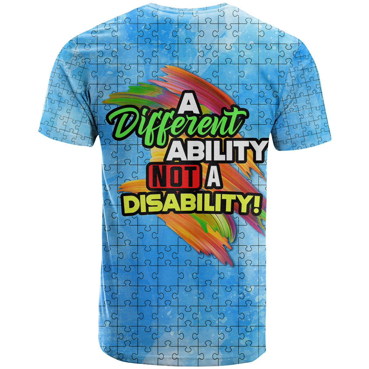 Autism Acceptance Month A Different Ability Not A Disability T-Shirt Graphic Tee