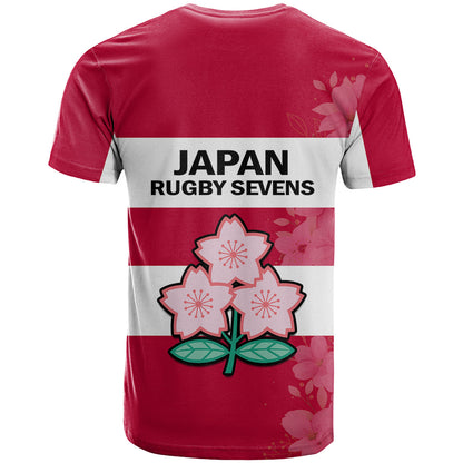 Japan Rugby 7s Japanese Cherry Blossom T-Shirt Graphic Tee