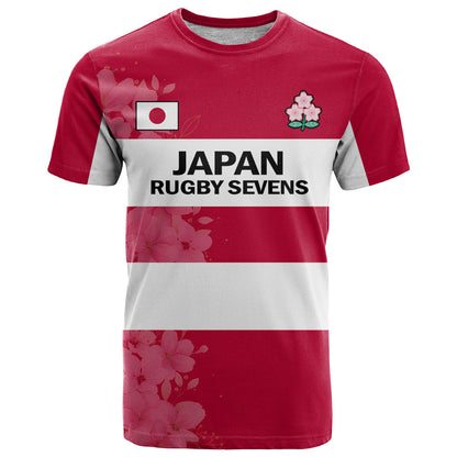 Japan Rugby 7s Japanese Cherry Blossom T-Shirt Graphic Tee