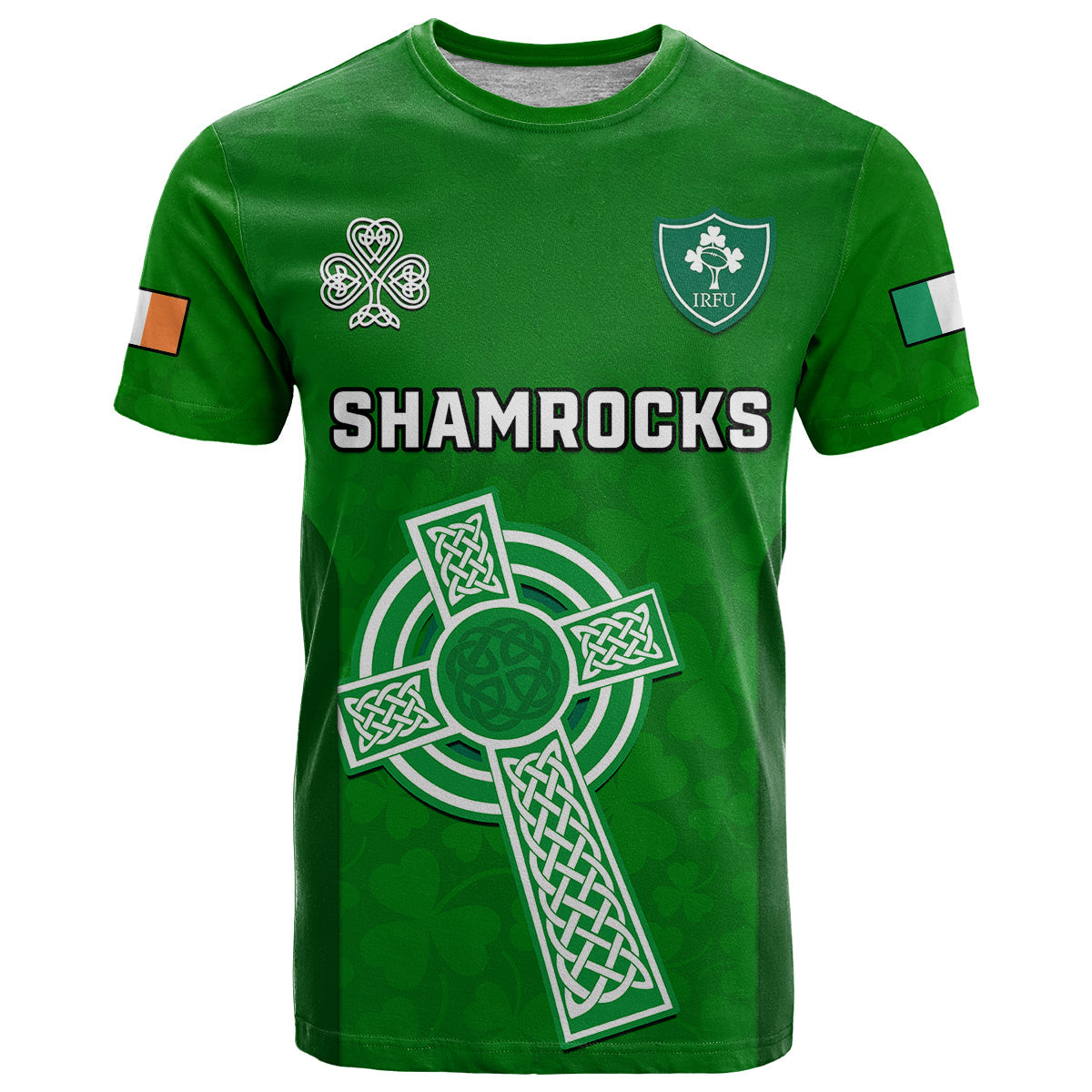 Custom Ireland Rugby Go Shamrocks T-Shirt Graphic Tee