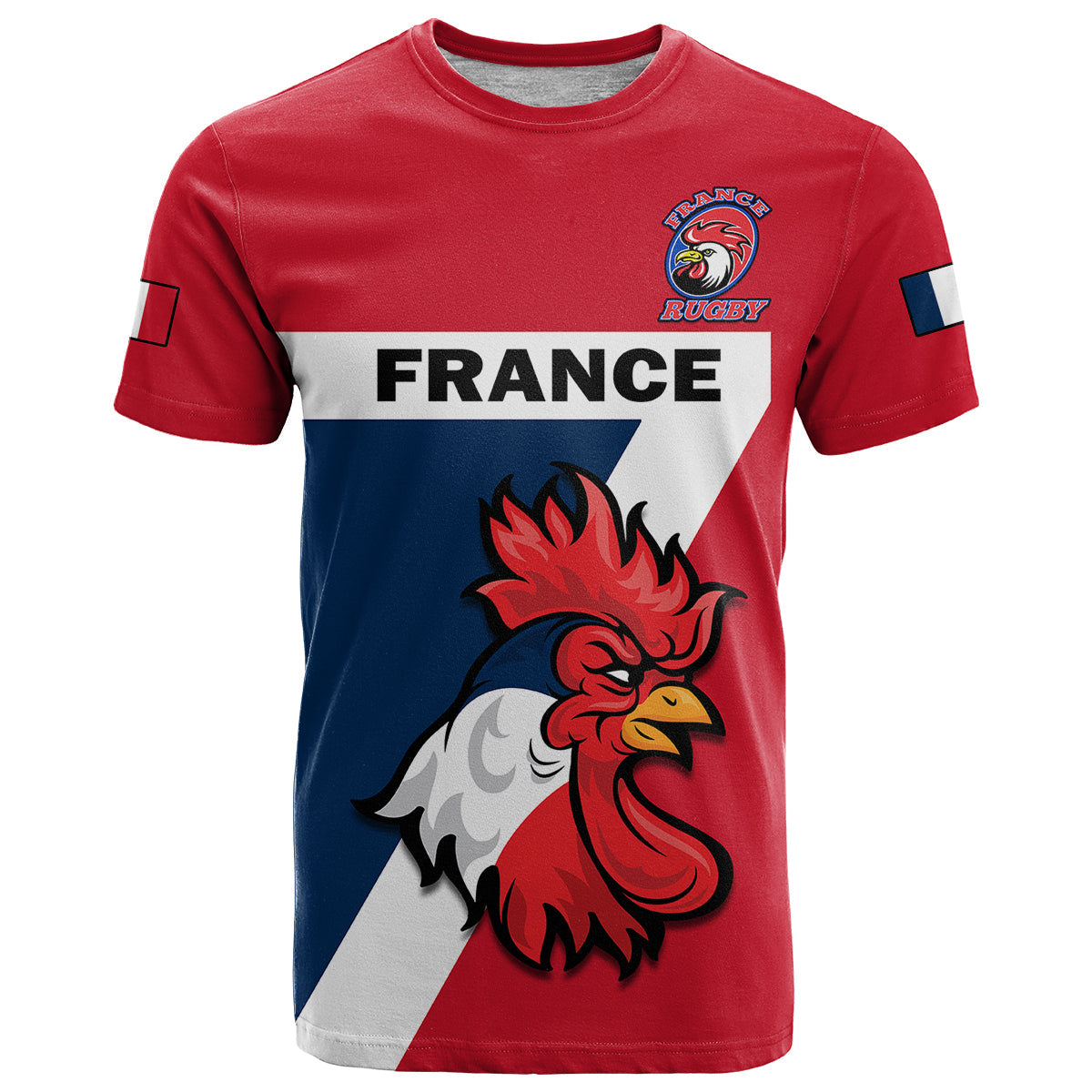 France Rugby 7s Sporty Style T-Shirt Graphic Tee