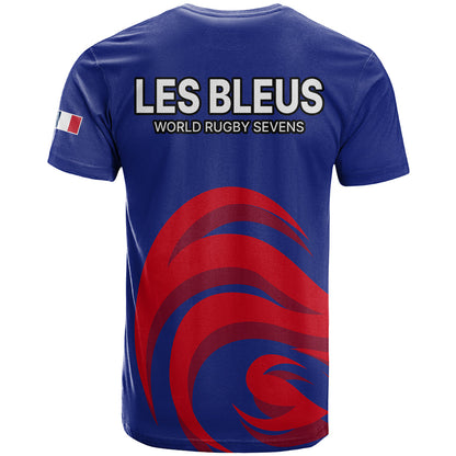 France Rugby 7s Les Bleus Roosters T-Shirt Graphic Tee