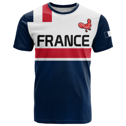 Custom France Rugby 7s Le XV de France T-Shirt Graphic Tee