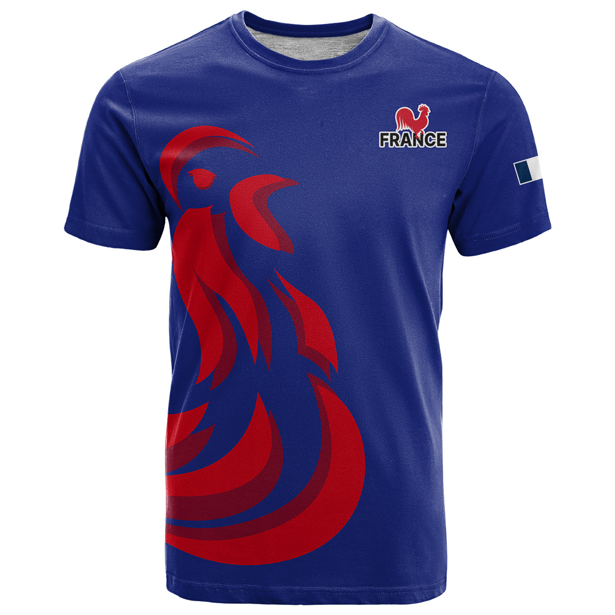 France Rugby 7s Les Bleus Roosters T-Shirt Graphic Tee