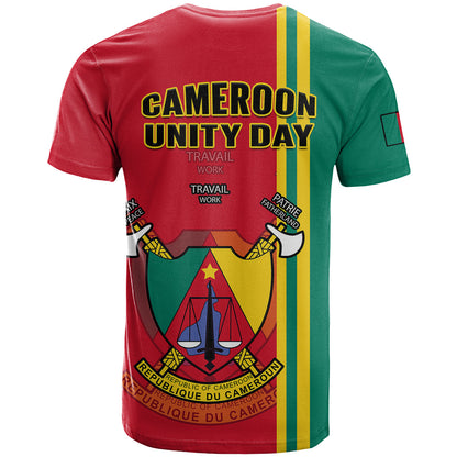 Cameroon Happy Unity Day Cameroun Coat Of Arms T-Shirt Graphic Tee
