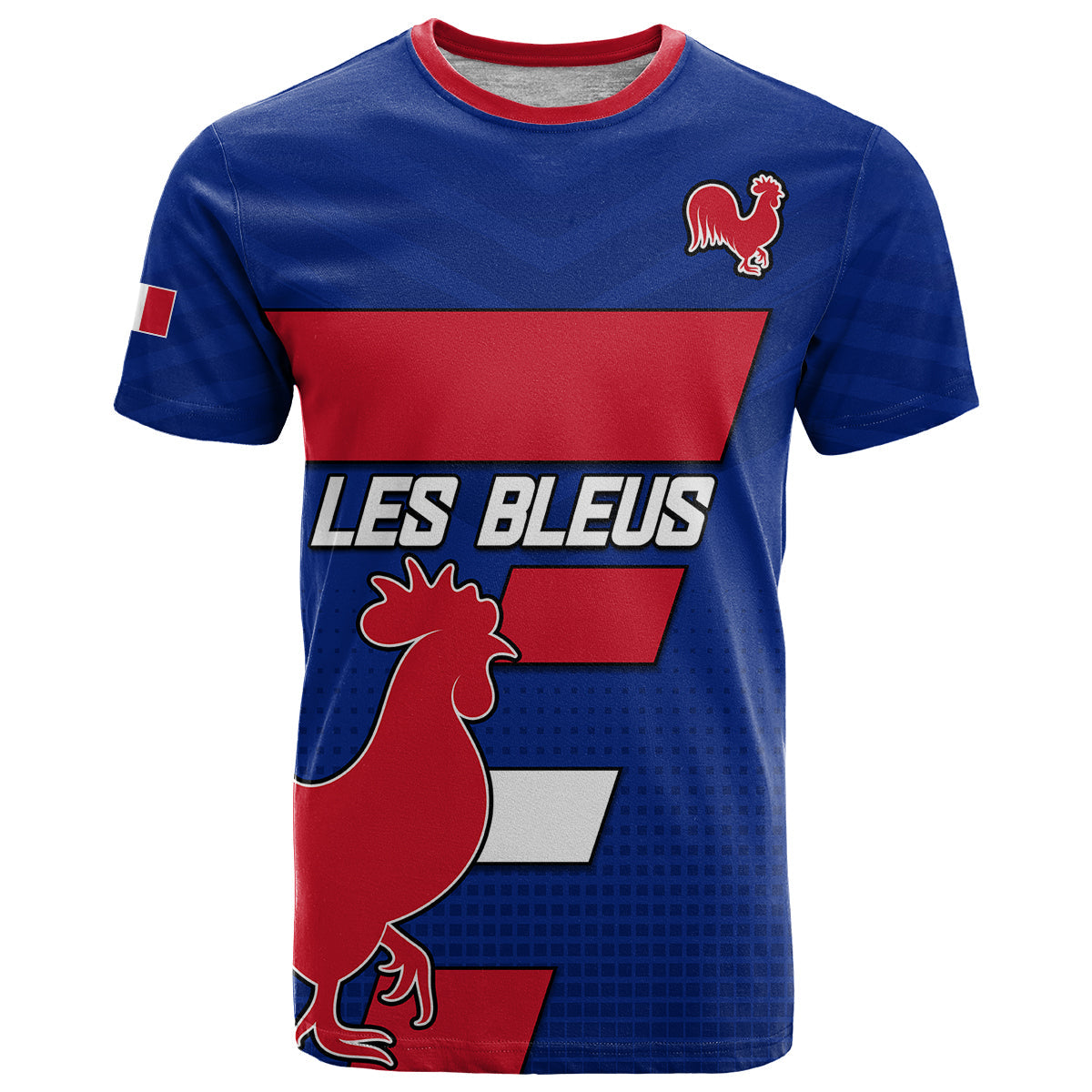Custom France Rugby 7s Come On Les Bleus T-Shirt Graphic Tee